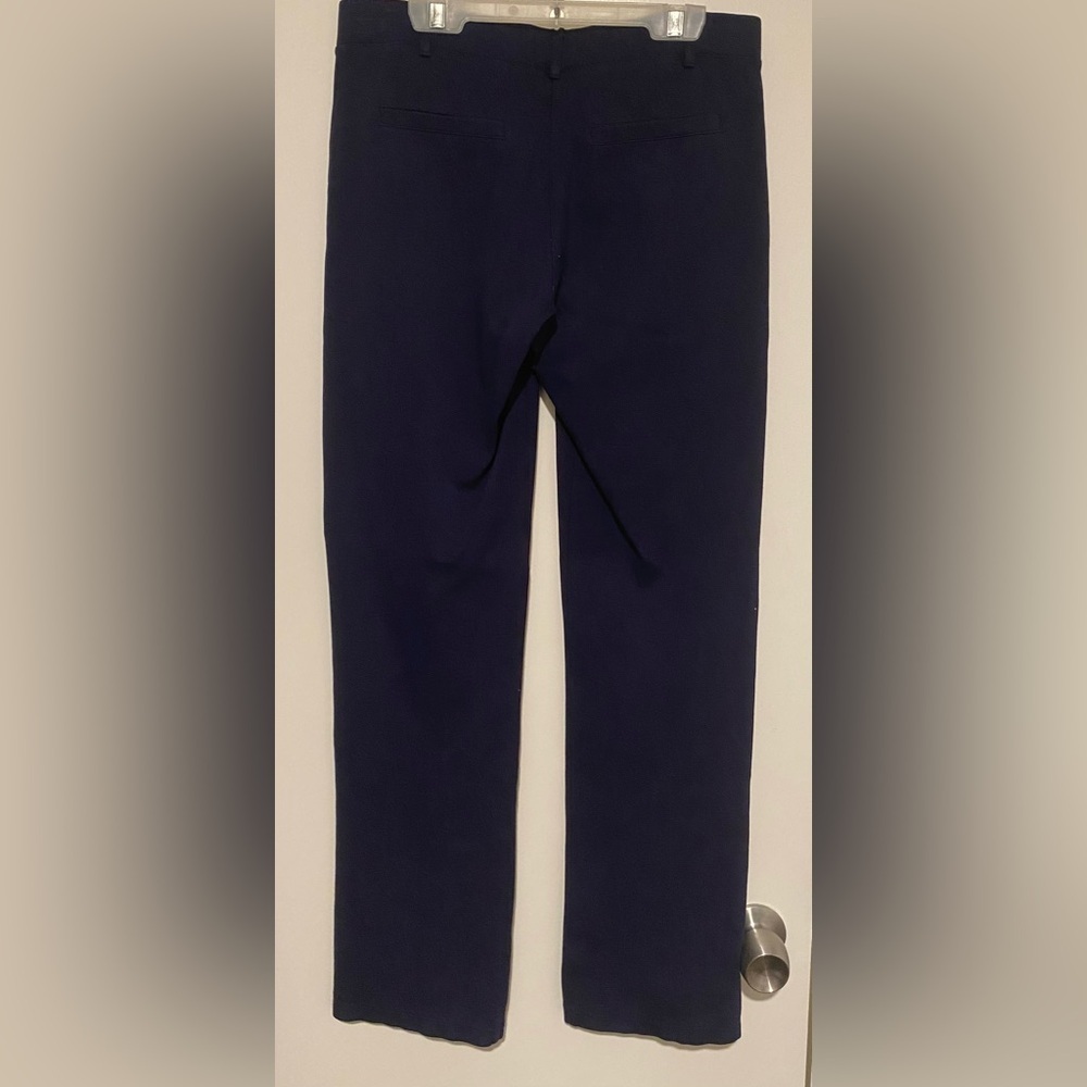 Betabrand Women's Classic Dress Pant Yoga Pant Straight Leg Navy Petite Small - Picture 4 of 6